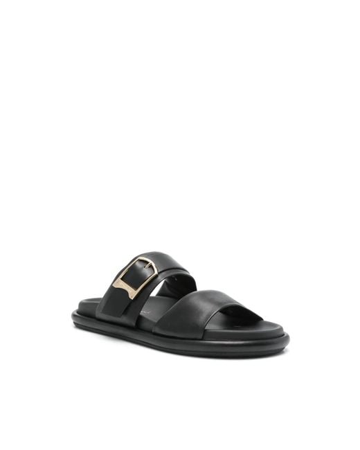 Santoni Black Sliders