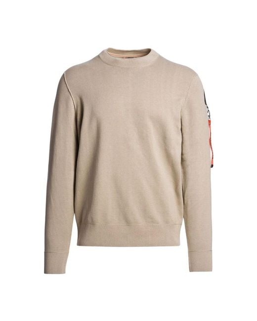 Parajumpers Beiger Baumwollstrickpullover in Natural für Herren