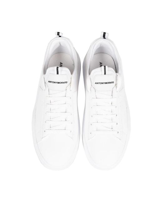 Antony Morato Eco leder sneakers in White für Herren