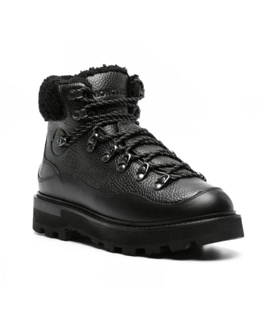 Moncler Black Lace-Up Boots