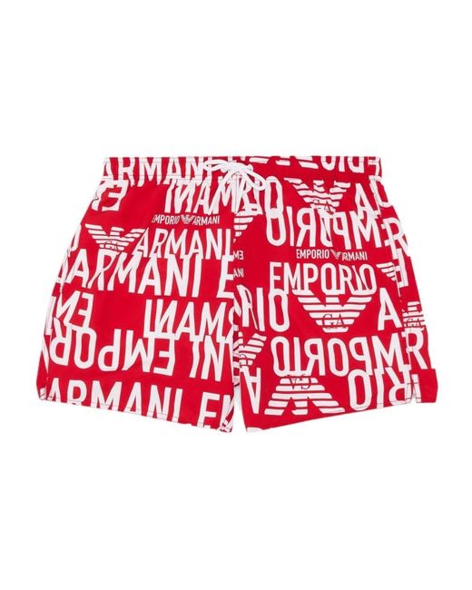 Emporio Armani Red Beachwear for men