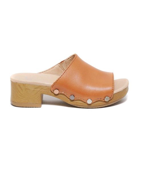 Dansko Brown Heeled Mules