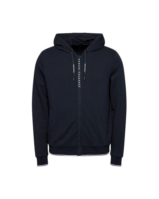 ARMANI EXCHANGE Reißverschluss Durch Hoodie Mit Logo in Blue für Herren