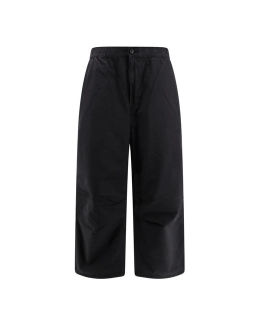 Pantaloni in cotone con patch logo di Carhartt in Black da Uomo