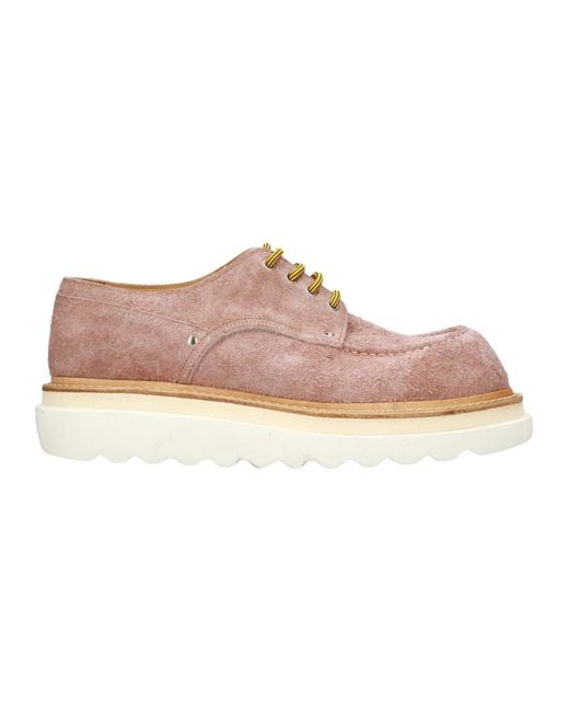 Premiata Pink Laced Shoes for men