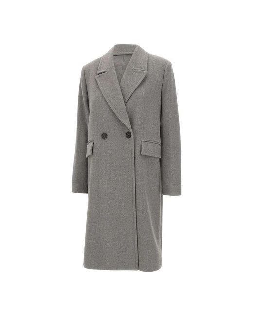 Kaos Gray Double-Breasted Coats