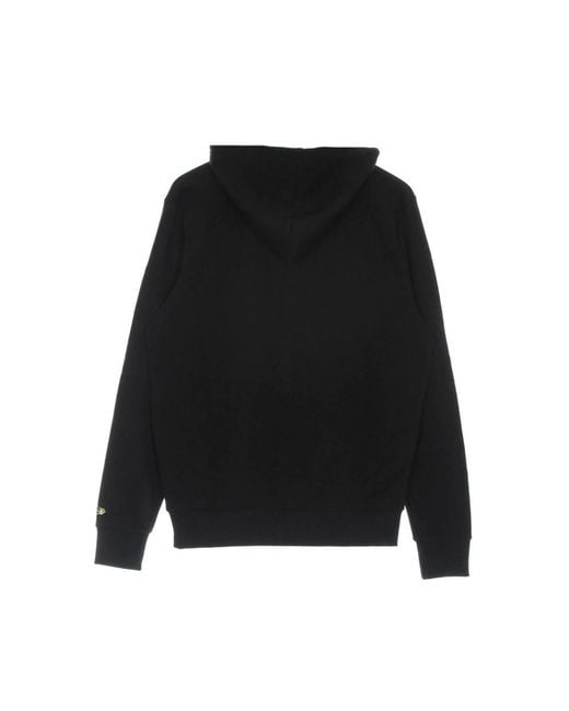 KTZ Black Lightweight Hooded Sweatshirt Nba And Metallic Hoody Chibul for men