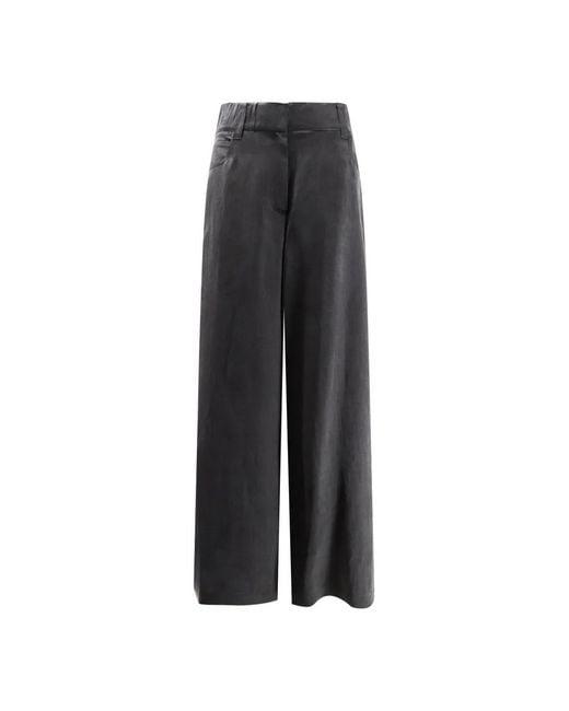 Alysi Gray Wide Trousers