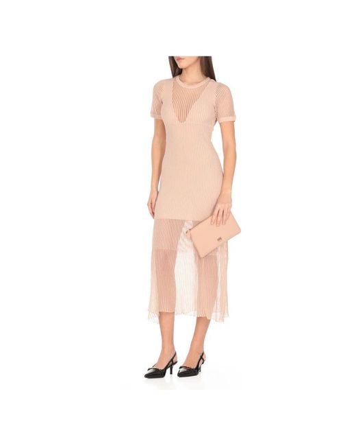 Knitted Dresses Pinko de color Pink
