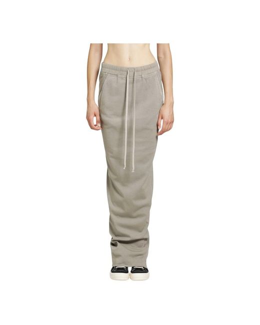 Rick Owens Pull On Pillar Rok in het Gray