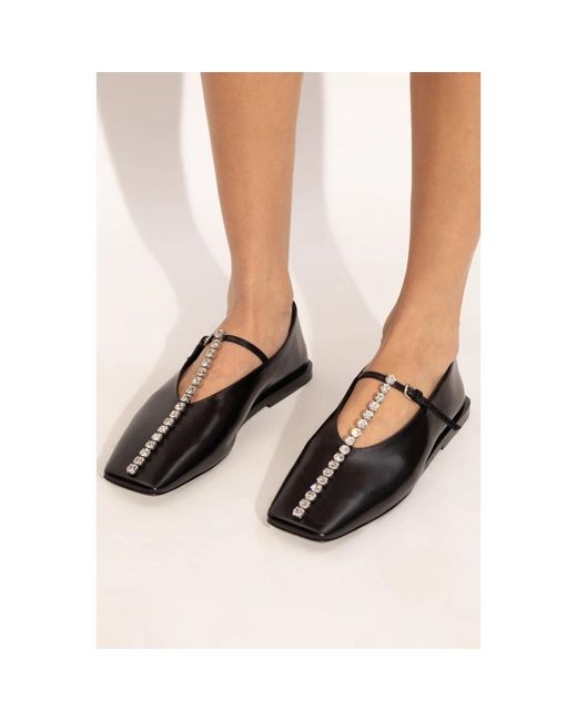 Jil Sander Black Ballerina Shoes