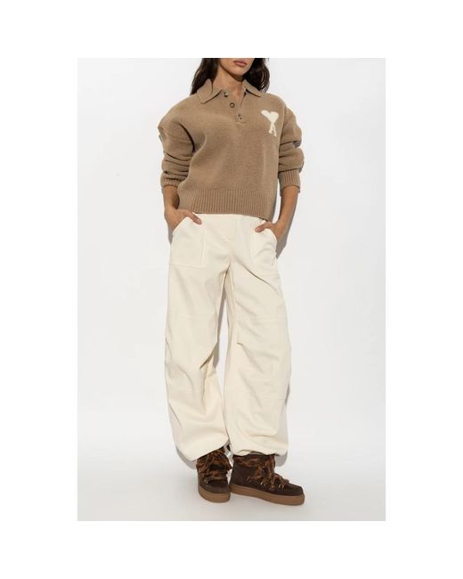 AMI De Coeur Polo Trui in het Brown