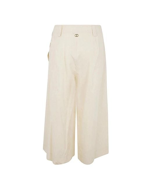 Twin Set Natural Wide Trousers
