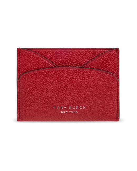 Tory Burch Red Romy Flat Card Case