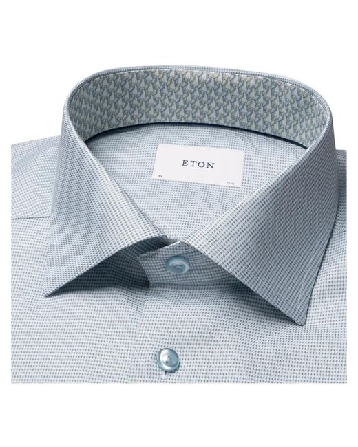 Eton of Sweden Gray Formal Shirts for men