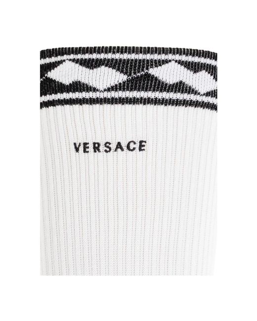 Versace Ondergoed ,Wit ,Logo Socks in het White