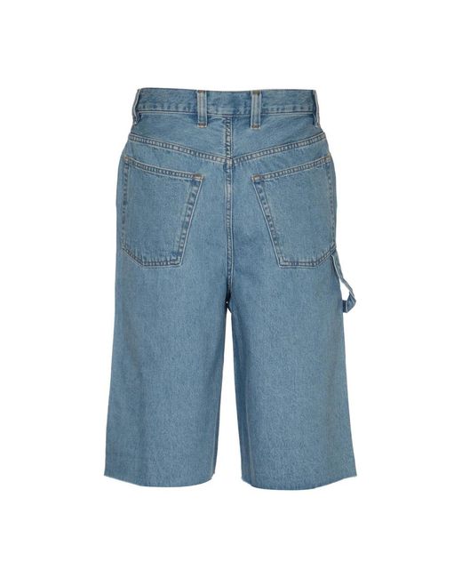 A.P.C. Blue Denim Shorts for men