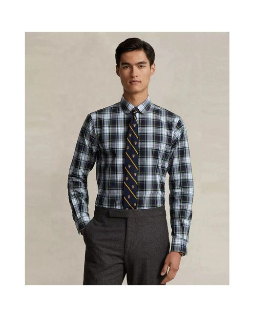 Ralph Lauren Baumwollhemd mit karomuster, custom fit in Blue für Herren