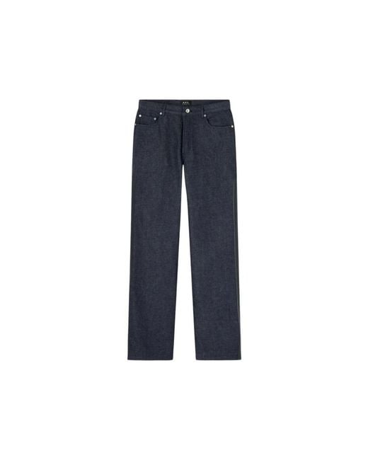 A.P.C. Blue Wide Jeans for men