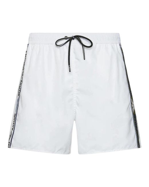 Emporio Armani White Beachwear for men