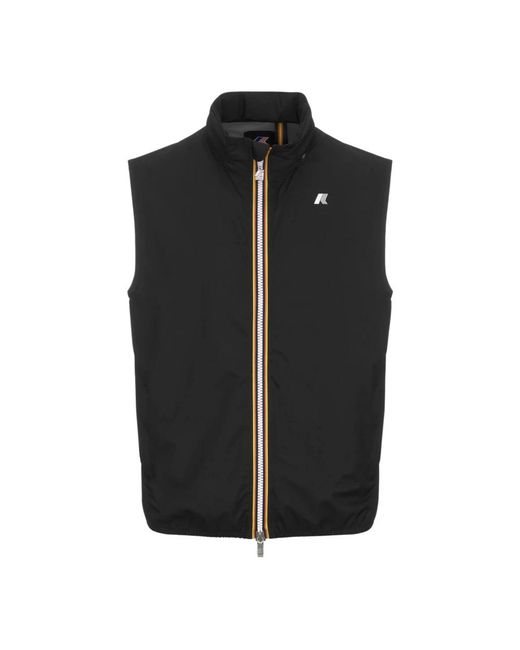 K-Way Jassen ,Zwart ,Stretch Dot Mouwloze Jas in het Black voor heren