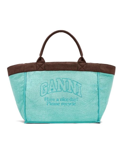 Ganni Brown Shopping Bags