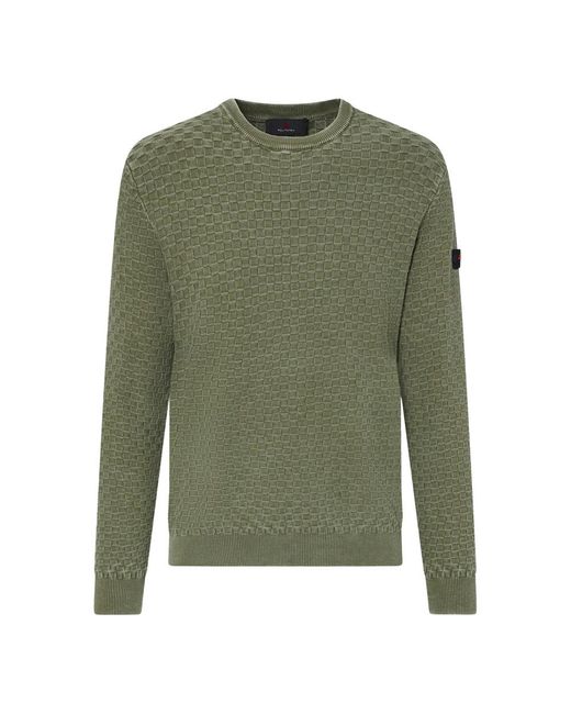 Peuterey Green Round-Neck Knitwear for men