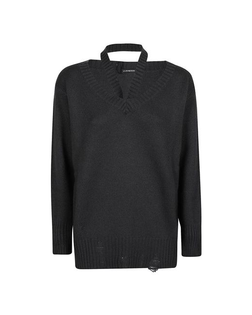 Canessa Black Cashmere Knitwear