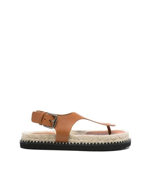 Castaner Brown Flat Sandals
