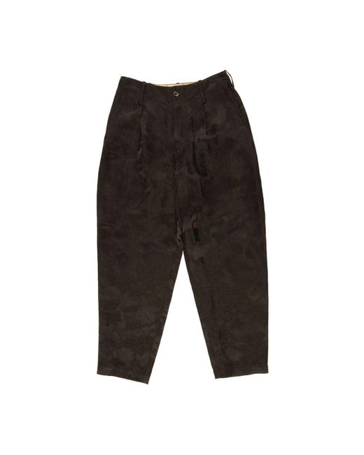 Uma Wang Black Cropped Trousers for men