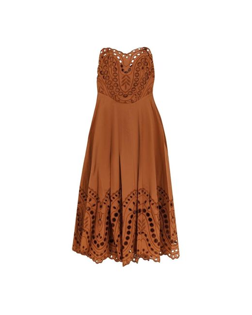 Charo Ruiz Brown Midi Dresses