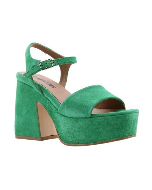 Carmens Green High Heel Sandals