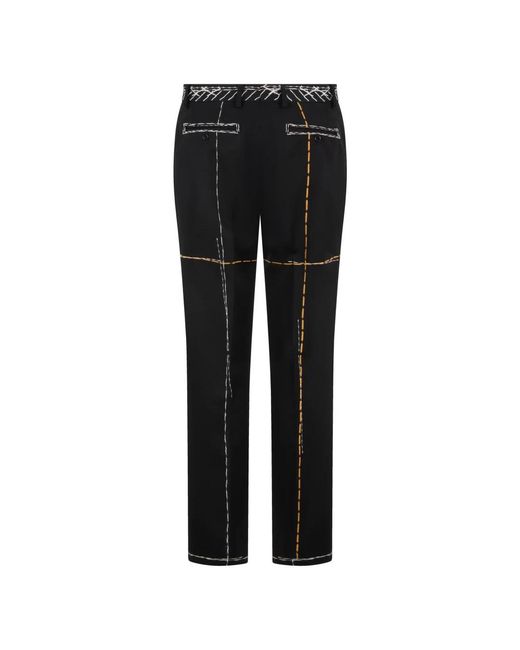 Moschino Black Straight Trousers for men