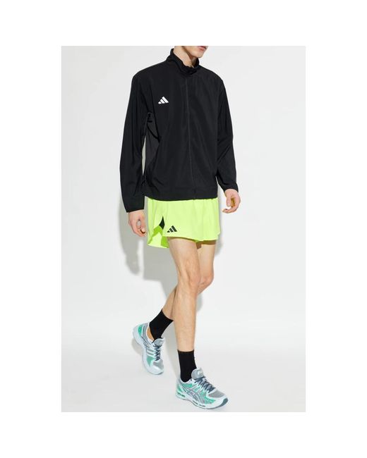 Adidas Fitness ,Groen ,Polyester Adizero Essentials Running Split Shorts in het Green voor heren