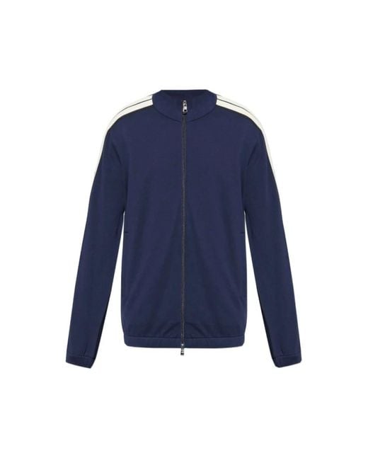 Moncler Blue Zip-Throughs for men