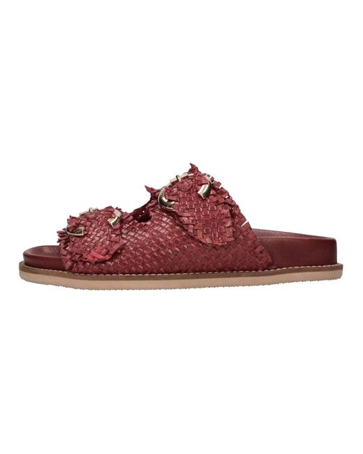 Emanuélle Vee Red Ledermules