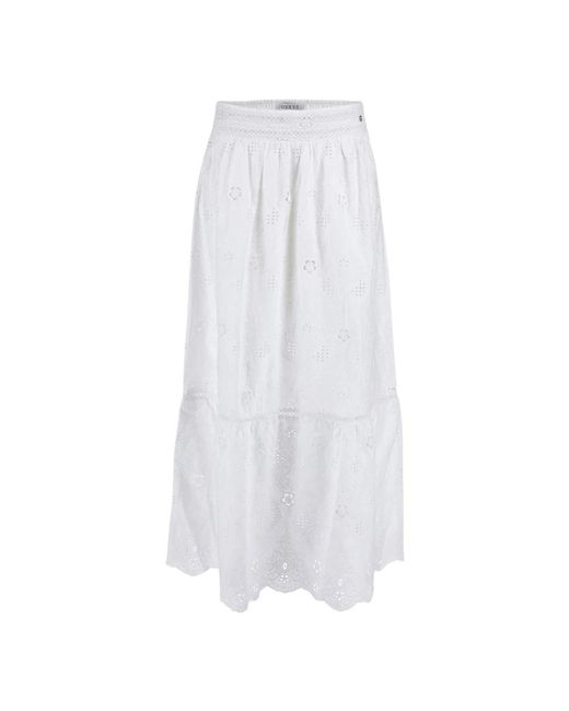 Guess White Maxi Skirts