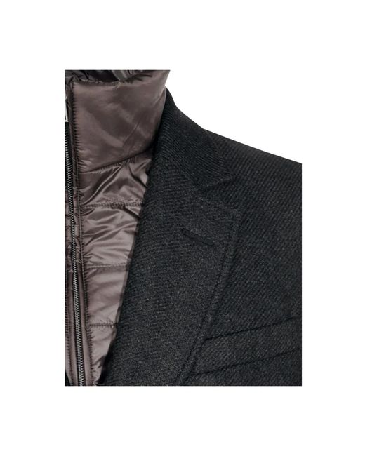 Herno Black Single-Breasted Coats for men