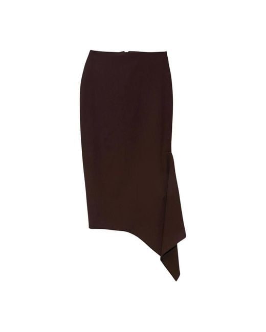 Thelatest Brown Midi Skirts