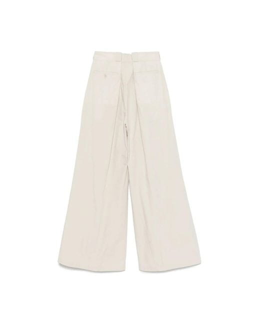 Maison Margiela White Wide Trousers