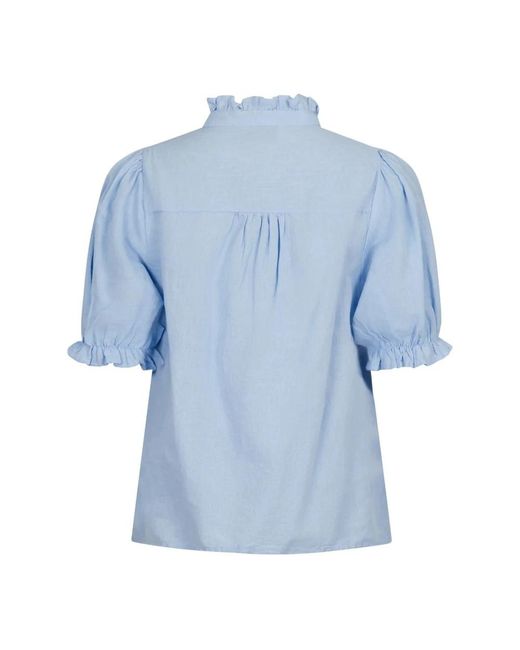 Neo Noir Overhemden ,Blauw ,Katoen Odesa Blouse in het Blue