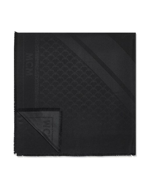 MCM Black Jacquardschal Mit Rautenlogo