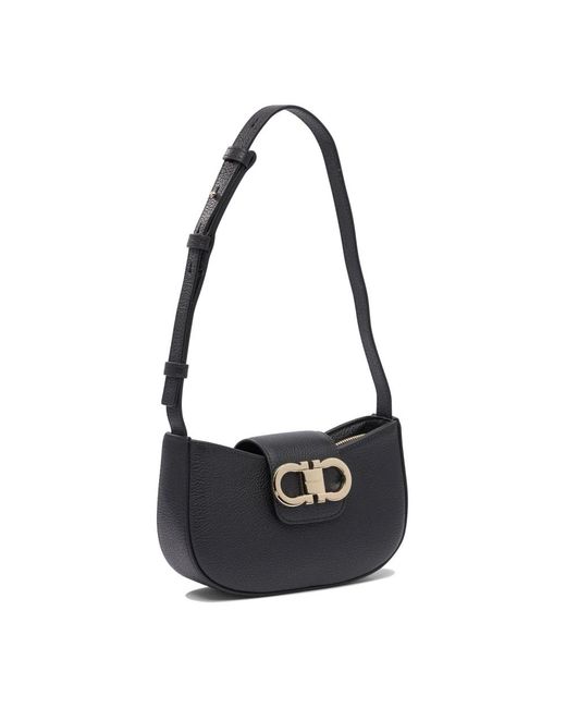 Ferragamo Black Shoulder Bags