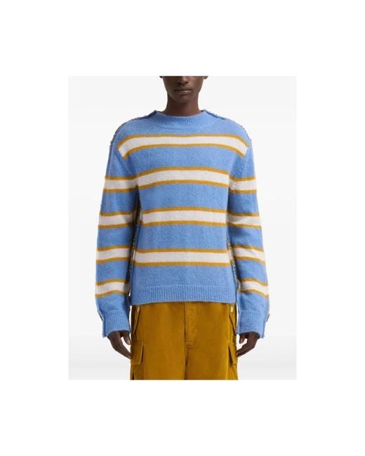 Marni Round-Neck Knitwear in het Blue voor heren