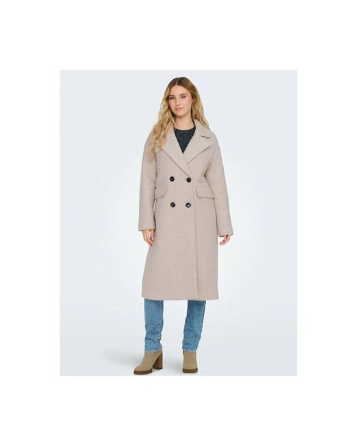 ONLY Natural Double-Breasted Coats