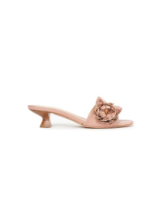 Paloma Barceló Pink Heeled Mules