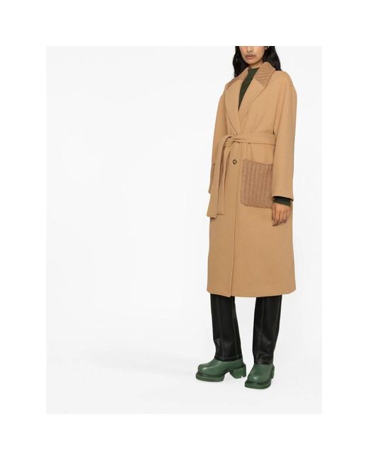 Belted Coats MSGM de color Natural