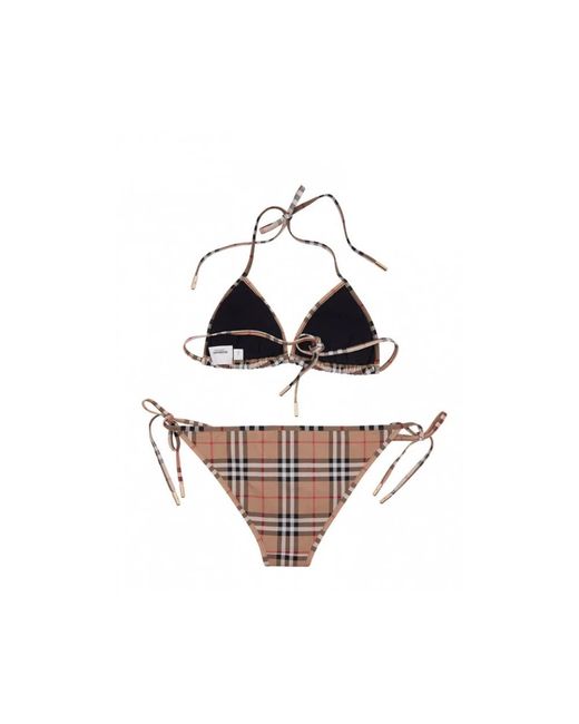 Burberry Badmode ,Tweed Bikini in het Metallic