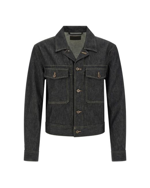 Lemaire Black Denim Jackets for men