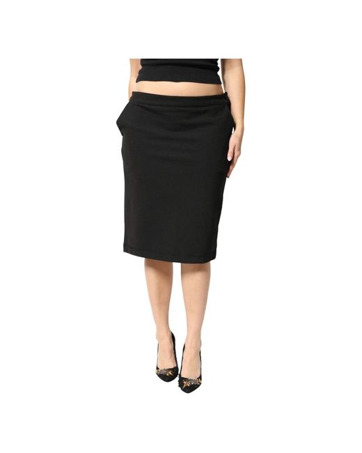 Gianfranco Ferré Black Midi Skirts